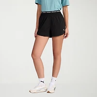 PUMA Womens Mid Rise Moisture Wicking Workout Shorts