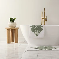 Casual Comfort Flower Pattern Cotton Bath Rug