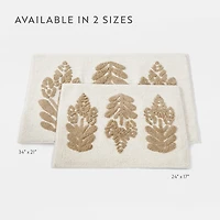 Casual Comfort Folk Leaves Pattern Cotton Bath Rug