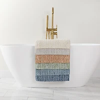 Casual Comfort Pinstripe Cotton Bath Rug
