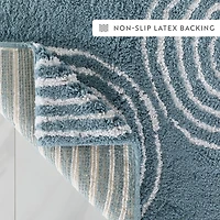 Casual Comfort Rainbow Pattern Cotton Bath Rug