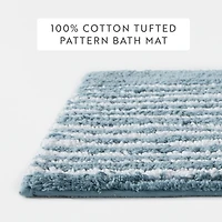 Casual Comfort Rainbow Pattern Cotton Bath Rug