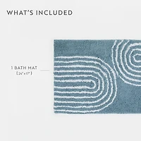 Casual Comfort Rainbow Pattern Cotton Bath Rug