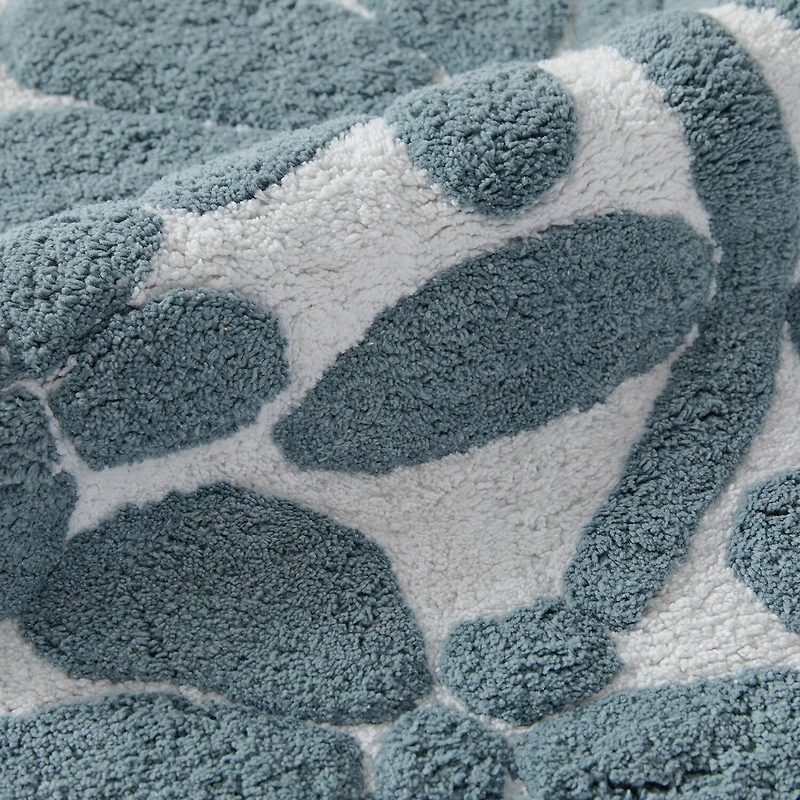 Casual Comfort Modern Floral Pattern Cotton Bath Rug