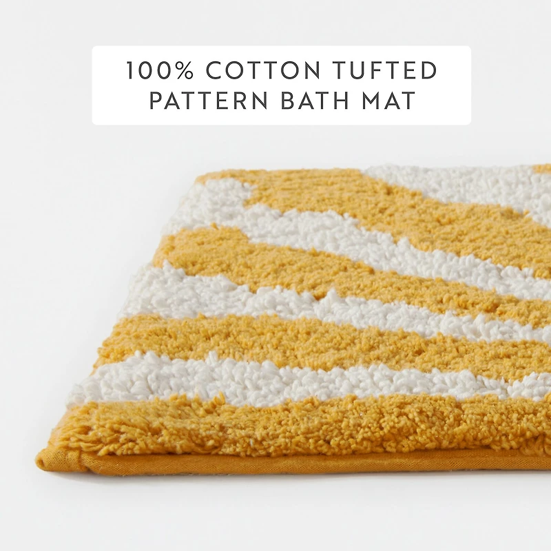 Casual Comfort Sunray Design Cotton Bath Rug