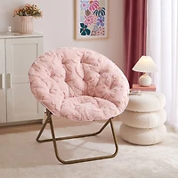 AEROPOSTALE Faux Fur Bow Saucer Papasan Chair