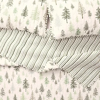 Linery Lodge Trees Reversible Quilt Set