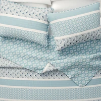 Linery Stripe Paisley Reversible Quilt Set
