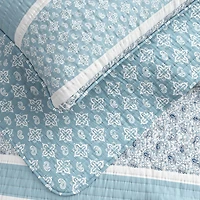 Linery Stripe Paisley Reversible Quilt Set