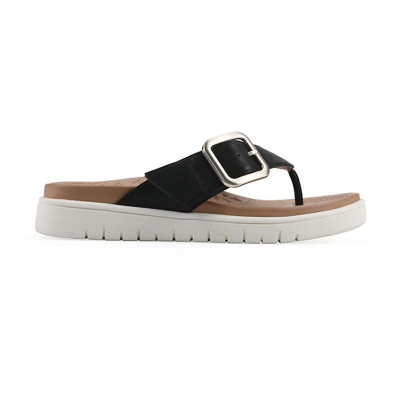 White Mountain Nalla Womens Adjustable Strap Footbed Sandals