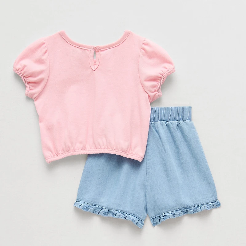 Btween Baby Girls 2-pc. Short Set