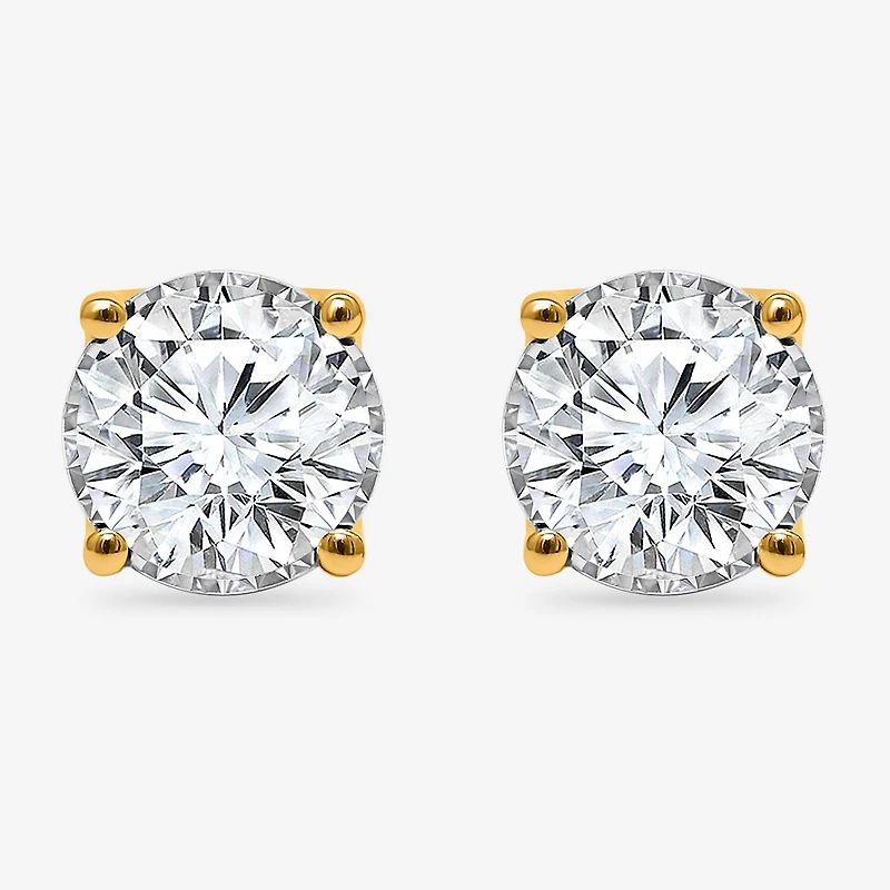 ( I/SI2 )1-1/2 CT. T.W. Lab-Grown Diamond Sterling Silver or 14K Gold over Silver Round Stud Earrings