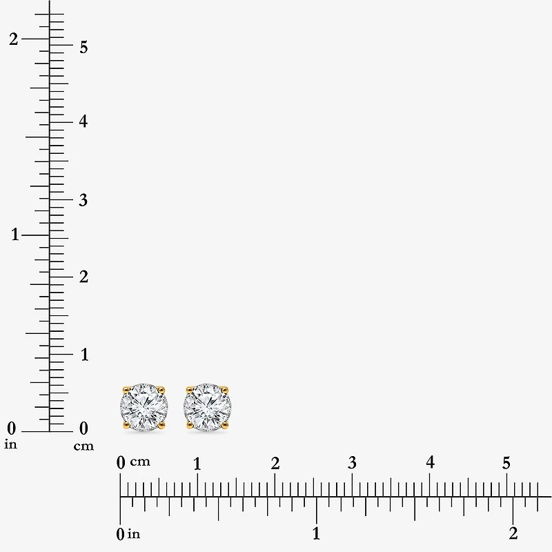 ( I/SI2 )1-1/2 CT. T.W. Lab-Grown Diamond Sterling Silver or 14K Gold over Silver Round Stud Earrings