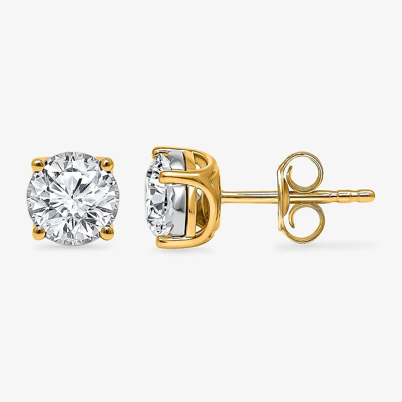 ( I/SI2 )1-1/2 CT. T.W. Lab-Grown Diamond Sterling Silver or 14K Gold over Silver Round Stud Earrings