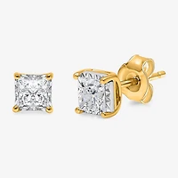 ( I/SI2 ) 1 CT. T.W. Lab-Grown Diamond Sterling Silver or 14K Gold over Princess Stud Earrings
