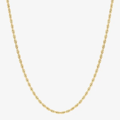 Womens 10K Gold 18 Inch Rope Chain Necklace