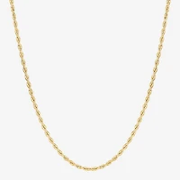 Womens 10K Gold 18 Inch Rope Chain Necklace