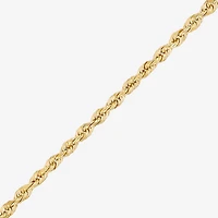Womens 10K Gold 18 Inch Rope Chain Necklace