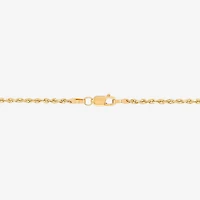 Womens 10K Gold 20 Inch Rope Chain Necklace