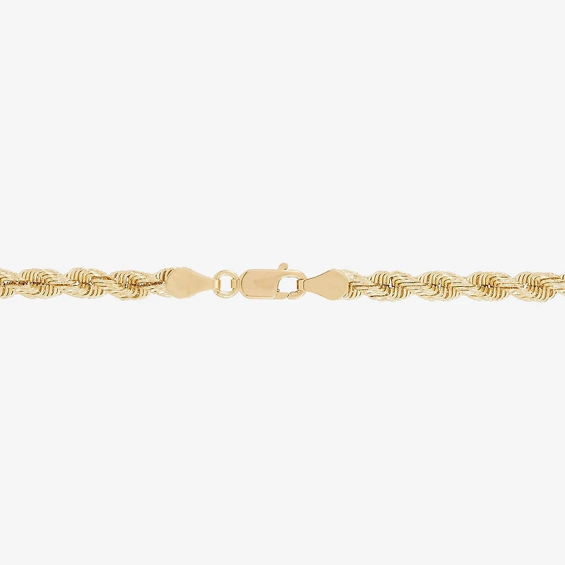 Mens 10K Gold 22 Inch Rope Chain Necklace