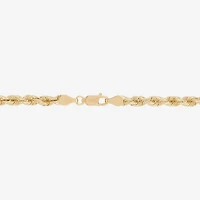 Mens 10K Gold 22 Inch Rope Chain Necklace