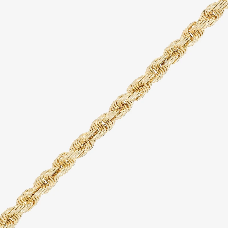 Mens 10K Gold 22 Inch Rope Chain Necklace