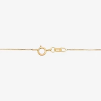 Womens 10K Gold 18 Inch Box Chain Necklace