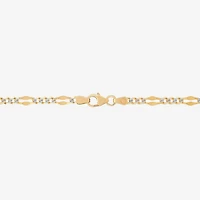 Made in Italy Womens 14K Two Tone Gold 18 Inch Figaro Chain Necklace