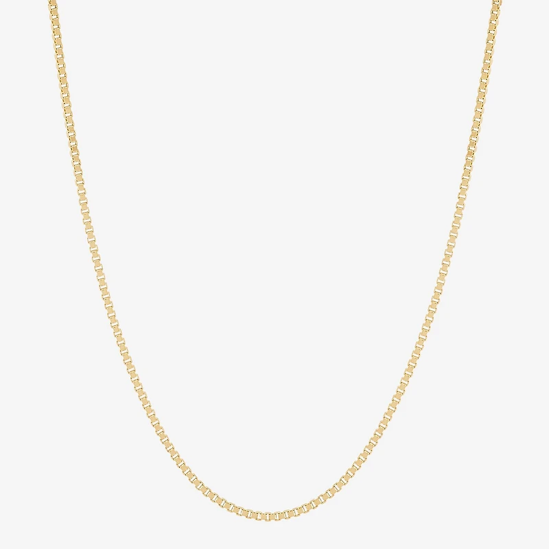 Made in Italy Womens 14K Gold 20 Inch Box Chain Necklace