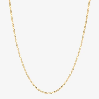Made in Italy Womens 14K Gold 20 Inch Box Chain Necklace