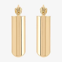 Gold Addiction Womens 10K Gold 17.9mm Rectangular Hoop Earrings
