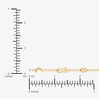 Gold Addiction Womens 10K Gold 7 3/4 Inch Solid Chain Bracelet