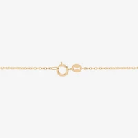 Gold Addiction Womens 10K Gold Evil Eye 18 Inch Pendant Necklace