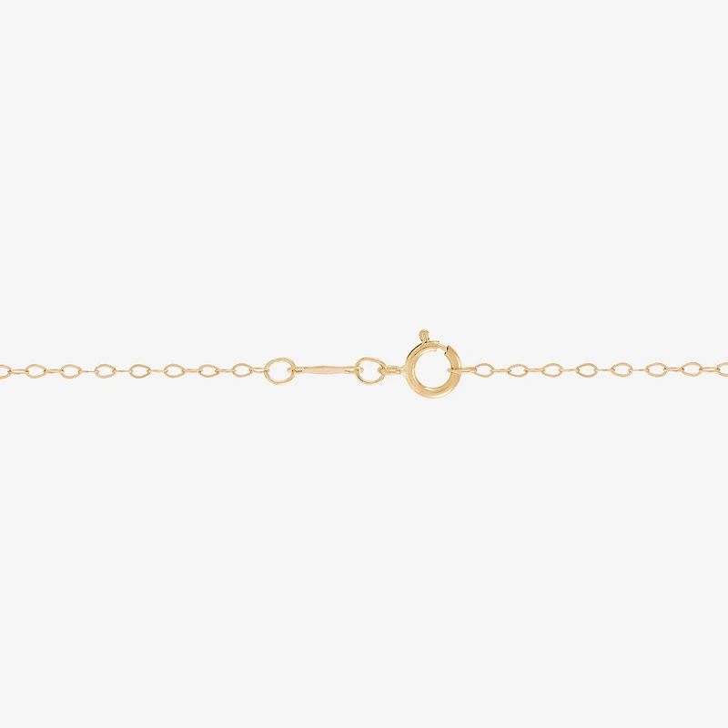 Gold Addiction Sideways Womens 10K Gold Cross 18 Inch Pendant Necklace