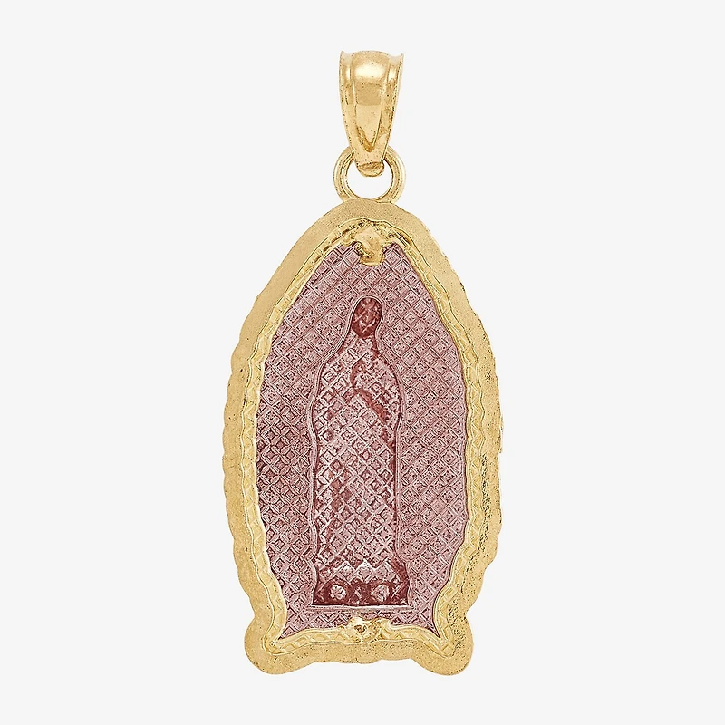Gold Addiction Virgin Mary Womens 10K Two Tone Gold Pendant