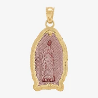 Gold Addiction Virgin Mary Womens 10K Two Tone Gold Pendant