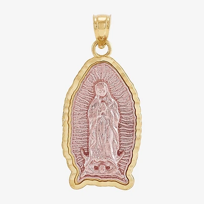 Gold Addiction Virgin Mary Womens 10K Two Tone Gold Pendant