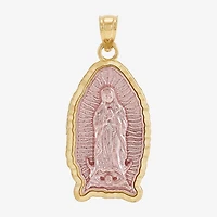 Gold Addiction Virgin Mary Womens 10K Two Tone Gold Pendant
