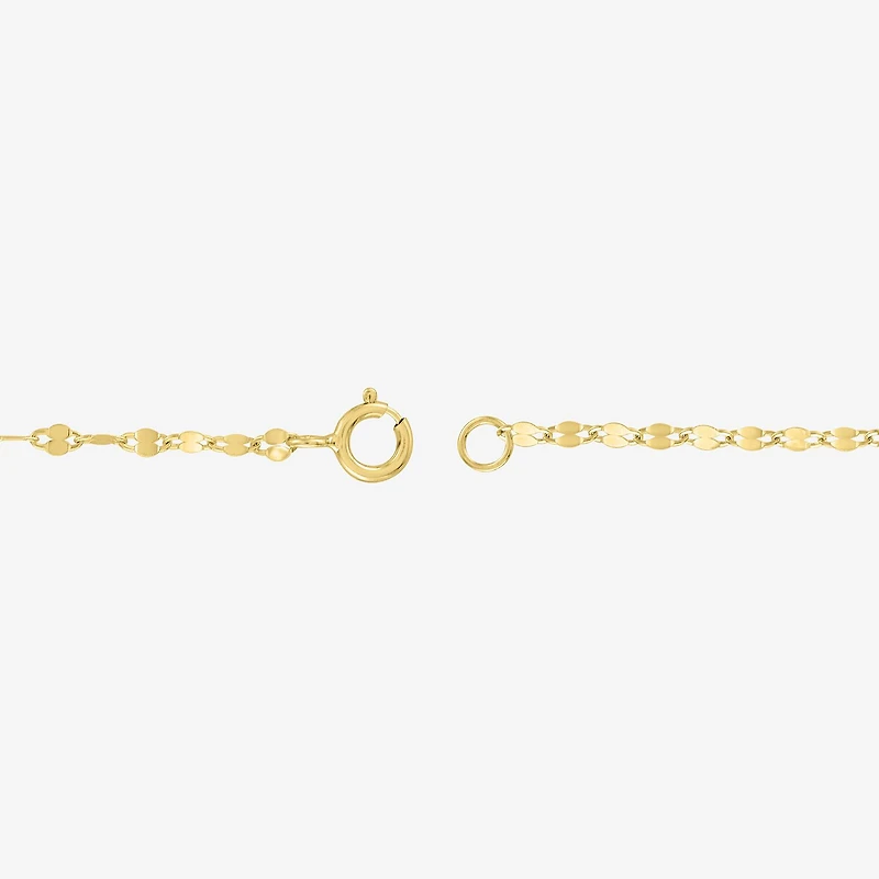 Yes, Please! Womens Pure Silver Over Brass 16 Inch Chain Necklace