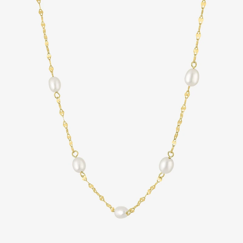 Yes, Please! Womens Pure Silver Over Brass 16 Inch Chain Necklace