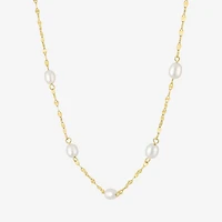 Yes, Please! Womens Pure Silver Over Brass 16 Inch Chain Necklace