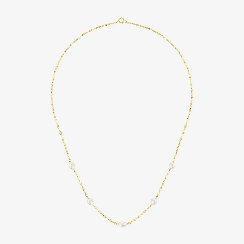 Yes, Please! Womens Pure Silver Over Brass 16 Inch Chain Necklace
