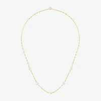 Yes, Please! Womens Pure Silver Over Brass 16 Inch Chain Necklace