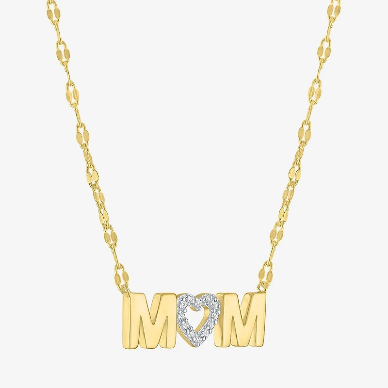 Yes, Please! (G-H /Si2-I1) Womens Diamond Accent Lab Grown White Diamond Pure Silver Over Brass 18 Inch Pendant Necklace