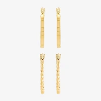 Womens 10K Gold Pair Earring Set