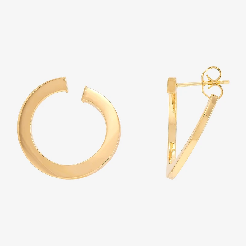 Made in Italy 10K Gold 21mm Stud Earrings