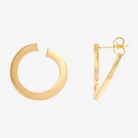 Made in Italy 10K Gold 21mm Stud Earrings