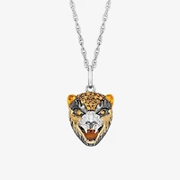 Harry Potter (F / Si2) Womens Diamond Accent Genuine Brown Tiger's Eye 14K Gold Over Silver 16 Inch Pendant Necklace