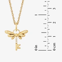 Harry Potter (F / Si2) Womens Diamond Accent Lab Grown White Diamond 14K Gold Over Silver 18 Inch Pendant Necklace