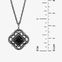 Harry Potter (F / Si2) Womens Lab Grown Diamond Accent Genuine Black Onyx Sterling Silver 18 Inch Pendant Necklace